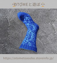 2025年AW ビビットな青色モヘアの編み込みソックス