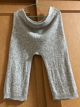 亜麻糸とシルクウールの引き揃え